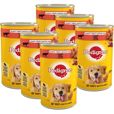Pedigree adult s hovädzím mäsom v želé 6 x 1200 g