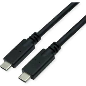 Roline Кабел USB 3.2 Gen 2 USB-C - USB-C, M/M, 10Gbit/s, PD, 20V5A - 100W, 8K60Hz, Emark-al, Video Support, 5m, черен 11.02. 9066-10 (11.02.9066-10)