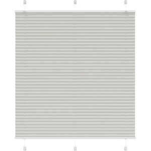 vidaXL Плисирана щора Светло сиво 115x100 cm Ширина на плата 114, 4 cm (4015333)