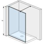 Jika Pure - Странична стъклена стена, 120x200 см, с обработка Jika Perla Glass H2674230026681 (H2674230026681)