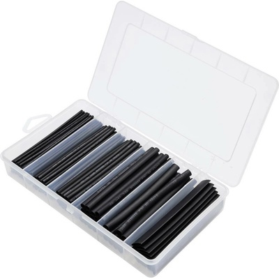 TRU COMPONENTS TC-13388832 sada smršťovacích bužírek černá Poměr smrštění:2:1 160 ks