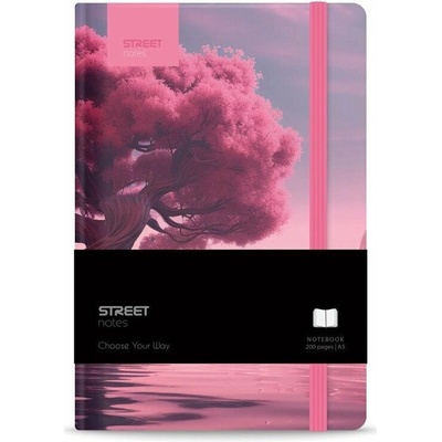 Blok A5, 100l, 80g, linkovaný - Trees Journey s gumou