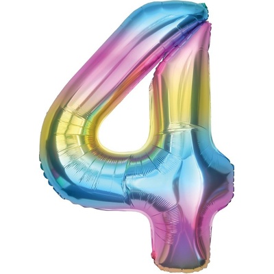 Godan BALÓNEK fóliový číslo 4 duhové 85cm