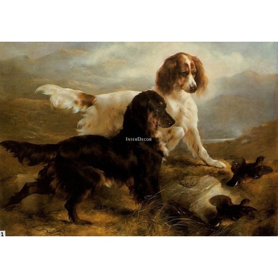 Dva lovečtí psy 1 deska 70x55