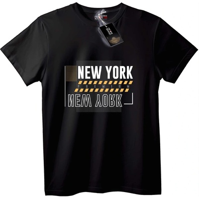 NOONEBRAND Тениска New York Град - 7XL, Black