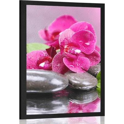 Plakát orchidej s nádechem relaxu - 20x30 black