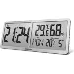 Eldonex ECL-1110-SL - Дигитален стенен часовник TimeCheck 4xAA, сребрист (TD0153)
