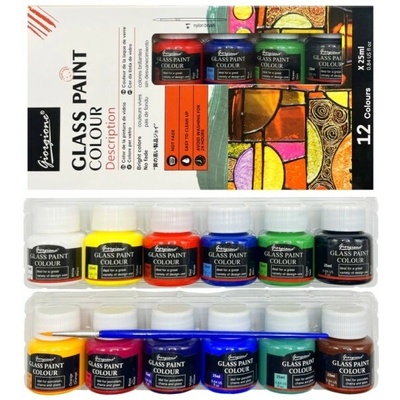 pkstar.cz Barvy na sklo 12 x 25 ml PK54 51 – Zboží Dáma