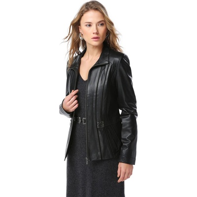 Jacket Club Дамско сако от естествена кожа yb-2129 - Черно #318847 (318847_Черно)