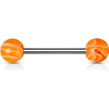 Šperky4U piercing do jazyka akrylát PJ01096-O