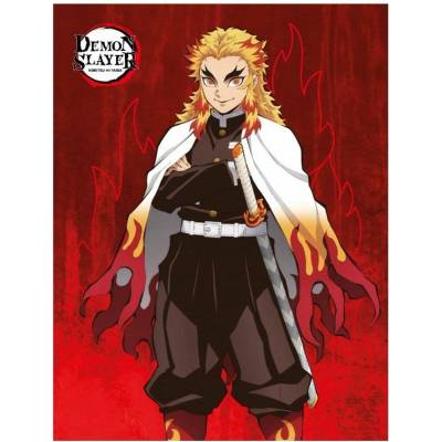 Halantex Fleecová deka Demon Slayer Zabiják démonů motiv Kyojuro Rengoku