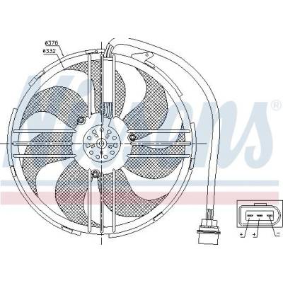 Ventilátor chladiče NISSENS 85551