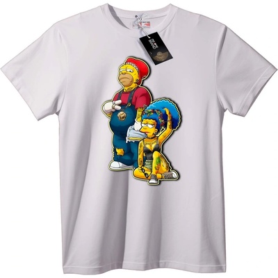 NOONEBRAND Тениска Симпсънс Градско Изкуство - XL, White