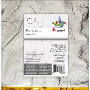TITANUM Foil for zlocen silver sheet 14x14cm 10pcs