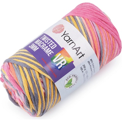 Pletací příze Twisted Macrame 250 g rozčesávací Varianta: 2 (913) růžová, Balení: 1 ks 52142/129188/243468