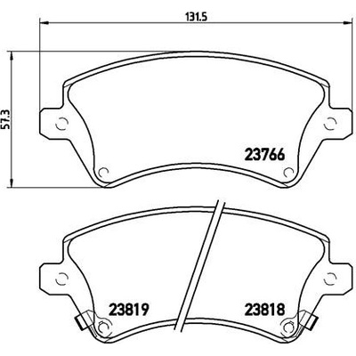 BREMBO Sada brzdových platničiek kotúčovej brzdy P83064