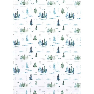 SCANquilt DEKORO stromčeky 50x70 cm biela zelená