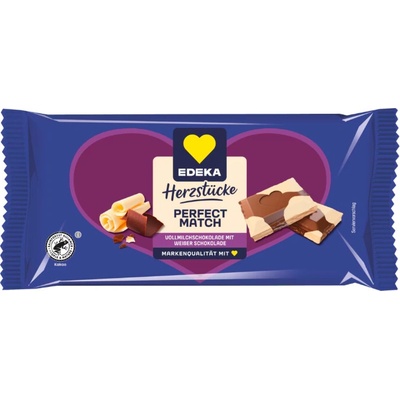 Edeka Perfect Match mléčná a bílá 90 g