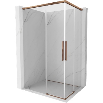 Mexen Rox Duo плъзгаща се душ кабина 90 x 85 см, прозрачна, розово злато - 8C2D-090-085-60-00 (8C2D-090-085-60-00)