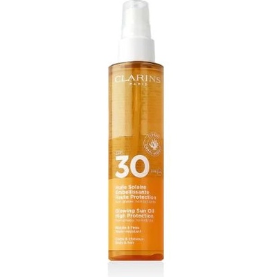Clarins Sun Care Glowing Sun Oil SPF30 водоустойчиво слънцезащитно масло 150 ml