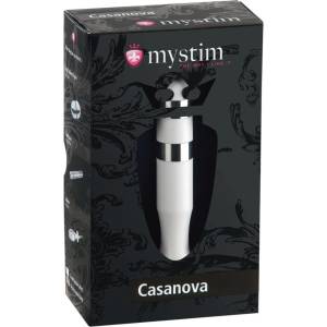mystim Casanova - електрически прът-дилдо (бял) - lovesexshop