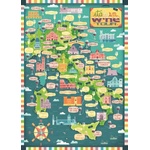 Ravensburger - Puzzle Map of Italy - Italian Wine Tour - 1 000 piese