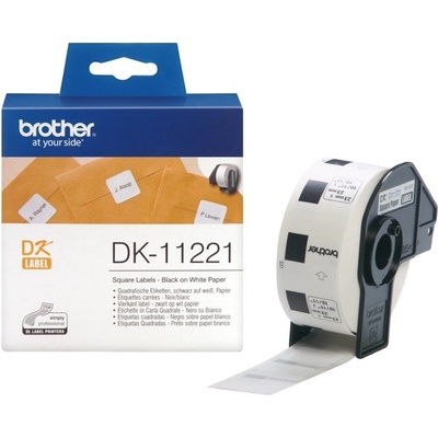 BROTHER papírové štítky DK-11221/ QL/ čtvercové štítky/ 1000ks/ 23 x 23mm DK11221