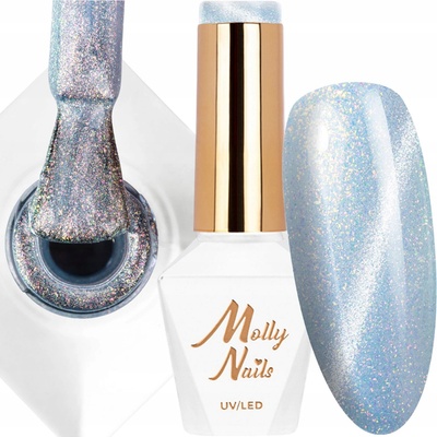 Hybridní lak MOLLYNAILS 8g LED/UV Gel Lak Cat Eye Pastel Č. 184