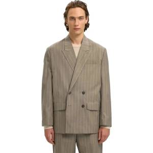 SELECTED Сако Selected Ralph Relaxed Fit blazer - Brown (Light Brown Melange / Pinstripe)