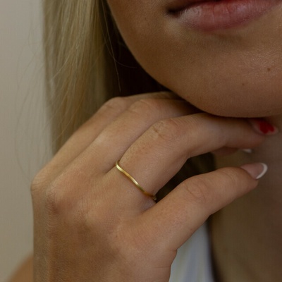 Plain gold yellowzlatý snubní prsten CR6212
