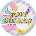 LearnHow Birthday Stickers - Happy Birthday 01
