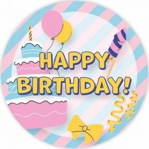 LearnHow Birthday Stickers - Happy Birthday 01