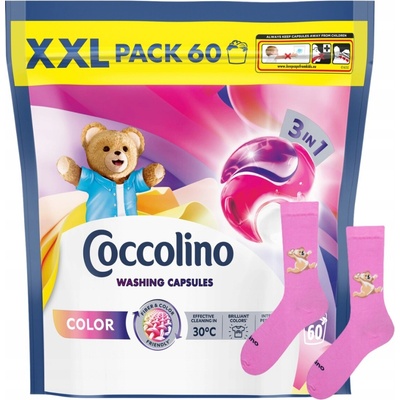 Coccolino Color kapsle na praní barevného prádla 3v1 60 PD