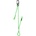 Edelrid Осигурителна примка Edelrid Switch Double Adjust Personal tether - Neon Green - размер 120 cm / 45 cm (314-0160-0111)