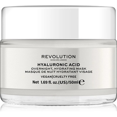 Makeup Revolution Skincare Hyaluronic Acid nočná maska 50 ml