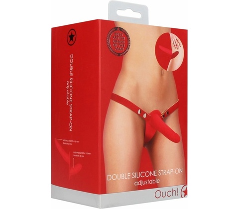 Shots Double Silicone Strap-on Adjustable