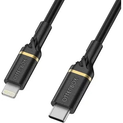 OtterBox 1m Lightning to USB-C Fast Charge Cable, Black (78-52551)