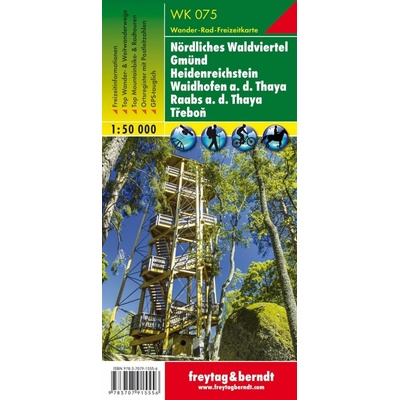 Freytag & Berndt Wander- Rad- und Freizeitkarte Nördliches Waldviertel Gmünd Heidenreichstein Waidhofen a. d. Thaya Raabs a