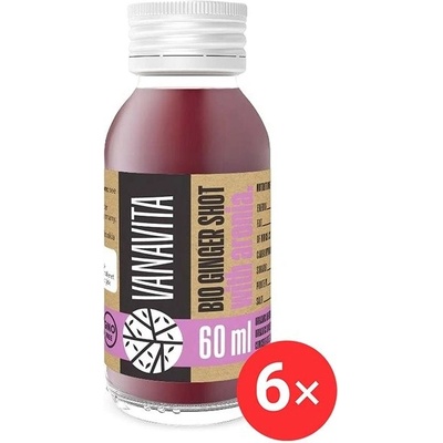 VanaVita Bio Ginger shot with aronia 6 x 60 ml