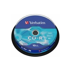 Verbatim CD-R, 700 MB, 52x, със защитно покритие, 10 броя в шпиндел, office1_2065100060