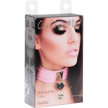 ostatní Kinky Diva яка с ключ във форма на сърце розова/златна