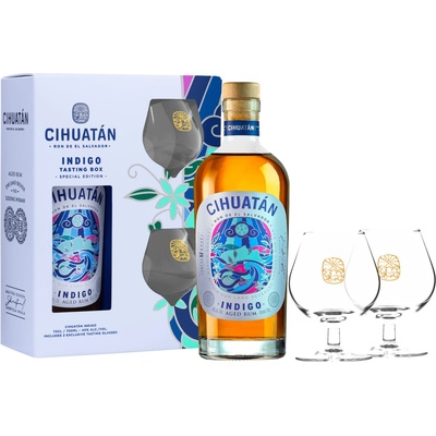 Cihuatán Indigo 8y 40% 0,7 l (dárkové balení 2 sklenice)