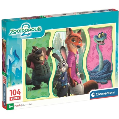 Clementoni Детски пъзел Clementoni от 104 части - Героите от Зоотрополис 2 (25082)