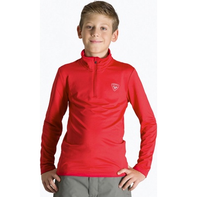Rossignol Boy 1/2 Zip Warm Stretch red