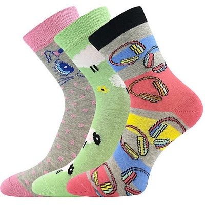 Boma 3PACK detské ponožky viacfarebné 057 21 43XIII mix D