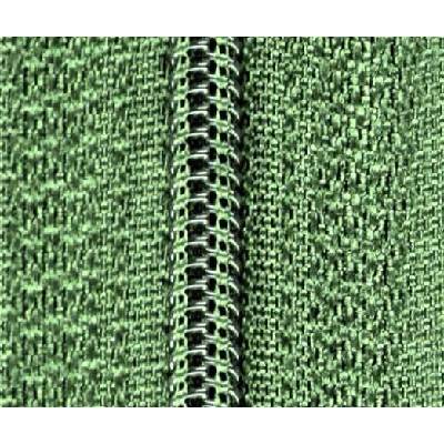 Zips špirálový deliteľný 6mm - dvojcestný farba 17 zelená dĺžka 55 cm