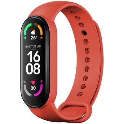 FIXED Silicone Strap pro Xiaomi Mi Band 5/Mi Band 6 FIXSSTB-637-RD – Zboží Mobilmania