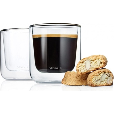 BLOMUS Nero set 2 termosklenic na espresso 80 ml