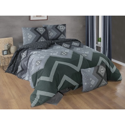 Brotex flanel obliečky Scandinavia green 240x200 70x90
