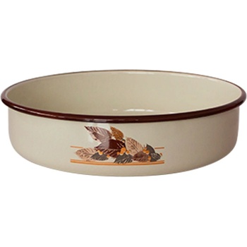 32 см кръгла емайлирана тава с разцветка Есен (442hf/32 (124-1906))